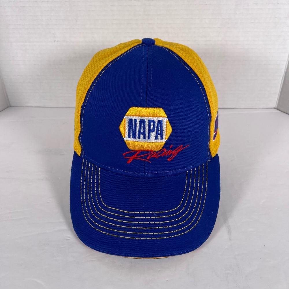 NAPA Racing Chase Elliott 9 NASCAR Embroidered Baseball‎ Cap Blue Yellow